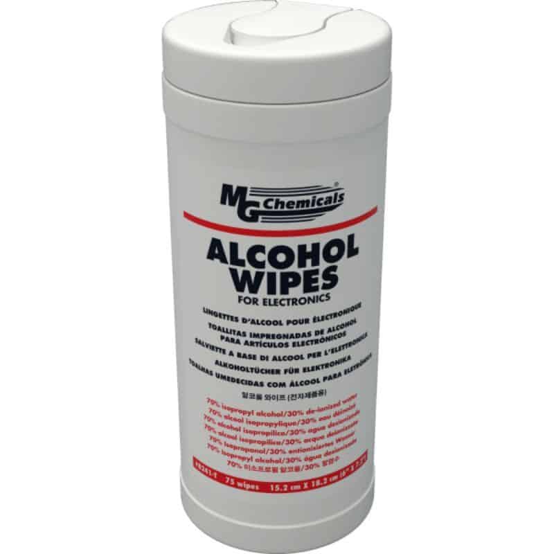 8241T Alcohol Wipes for Electronics (Tub format) 75 Sheets 6x7
