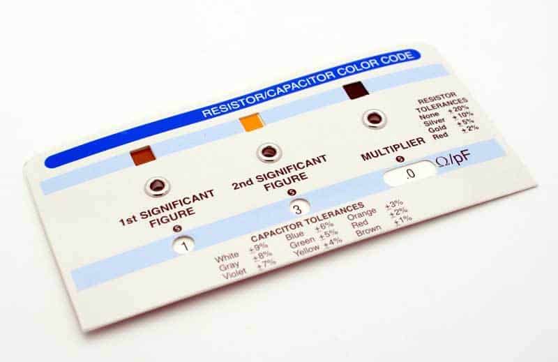 9CC100 Resistor/Capacitor Colour Code Guide - HardCore Electronic ...