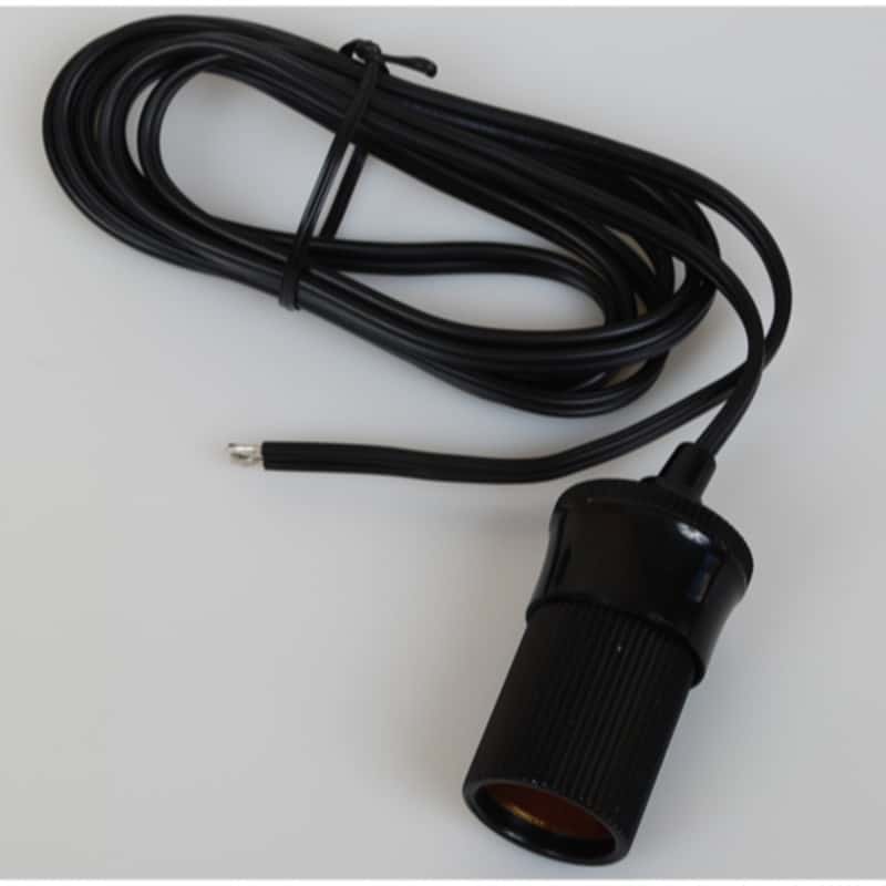 CS18VR 12V Cigarette Lighter jack w/leads HardCore Electronic Supply