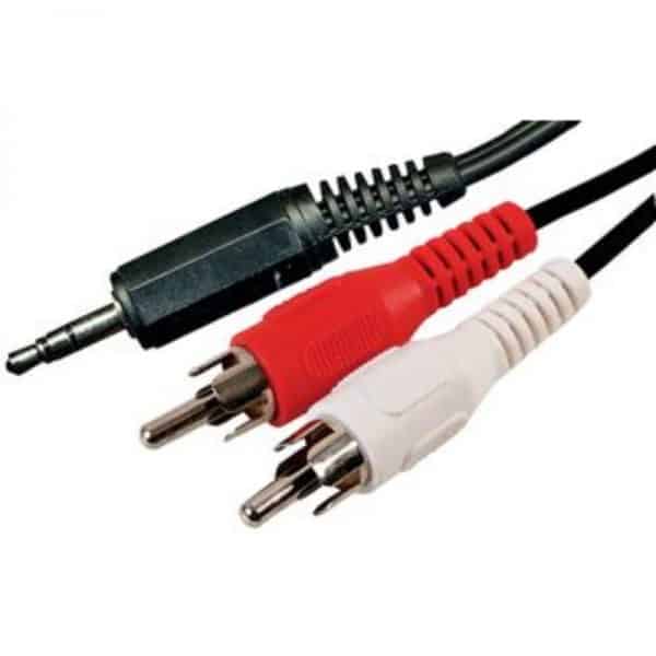 RP002 3.5mm stereo plug to RCA plugs HardCore Electronic Supply